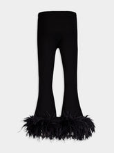 Valentino Garavani Feather-Trim Stretched Viscose Trousers