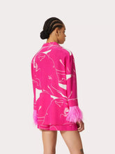 Valentino Garavani Feather-Trimmed Crêpe de Chine Blouse