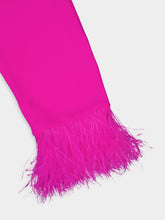 Valentino Garavani Feather-Trimmed Silk Minidress