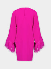Valentino Garavani Feather-Trimmed Silk Minidress