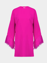 Valentino Garavani Feather-Trimmed Silk Minidress