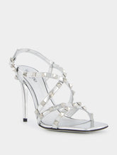 Valentino Garavani Metallic Finish Rockstud 100mm Sandals