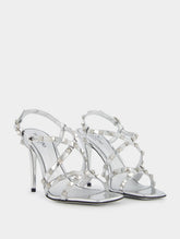 Valentino Garavani Metallic Finish Rockstud 100mm Sandals