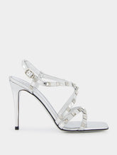 Valentino Garavani Metallic Finish Rockstud 100mm Sandals