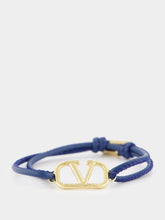 Valentino Garavani Navy Blue Cord Bracelet