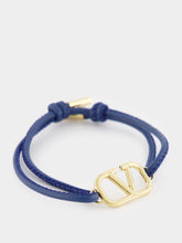 Valentino Garavani Navy Blue Cord Bracelet