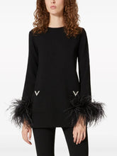 Valentino Garavani V-Detail Jumper With Feathers