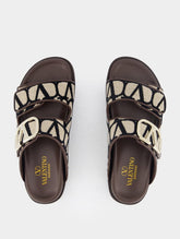 Valentino Garavani V-Logo Leather Slides