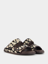 Valentino Garavani V-Logo Leather Slides