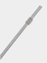 Valentino Garavani V-Logo Rhinestone-Embellished Belt