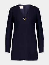 Valentino Garavani V-Neck Long-Sleeved Playsuit