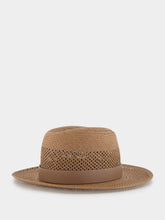Valentino Garavani VLOGO Leather-Paper Fedora Hat