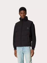 Valentino Garavani VLogo Nylon Hooded Black Waistcoat