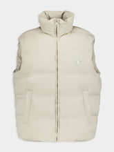 Valentino Garavani VLogo Nylon Hooded Cream Waistcoat