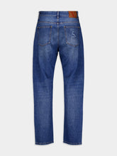 Valentino Garavani Vlogo Signature Cropped Faded Jeans
