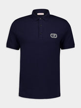 Valentino Garavani VLogo Signature Patch Piqué Polo Shirt