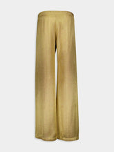 Zeus+Dione Alcestes Golden Wide-Leg Trousers