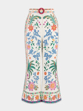 Zimmermann Ginger Floral-Print Linen Flared Trousers