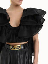 Zimmermann Sensory Oversized Ruffled Frills Bodice