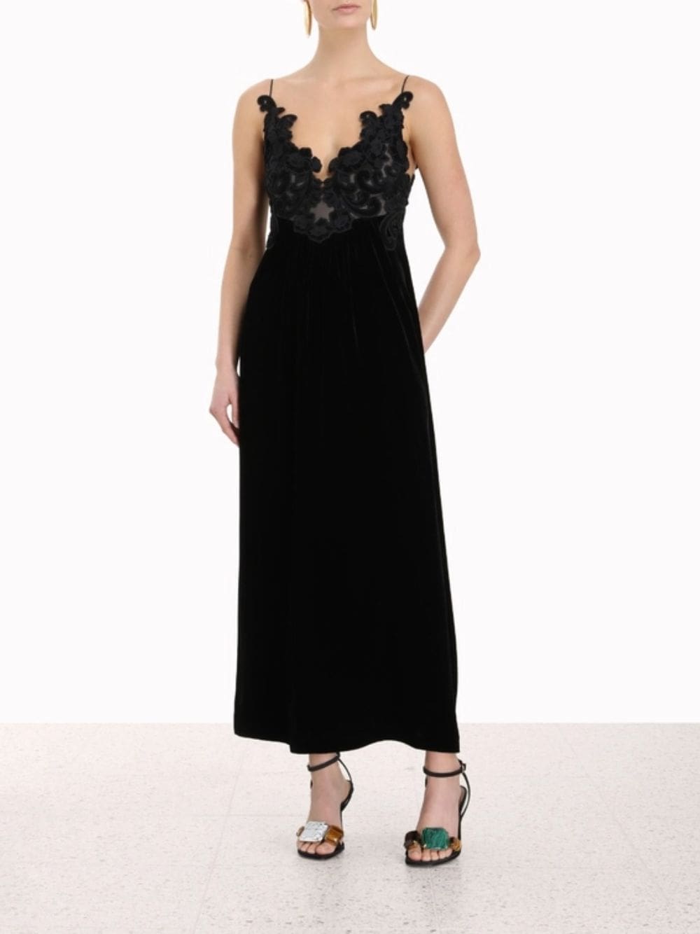 velvet midi slip dress Zimmermann Sensory Velvet Midi Slip Dress