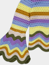 Zimmermann Striped Crochet-Knit Cotton Top