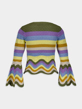 Zimmermann Striped Crochet-Knit Cotton Top