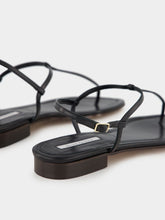 Emme Parsons Black Calfskin Cecilia Sandals