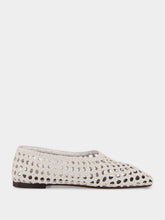 Emme Parsons Optic White Woven Nappa Ballerina