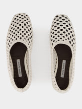 Emme Parsons Optic White Woven Nappa Ballerina