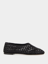 Emme Parsons Black Woven Nappa High Throat Ballet Flats