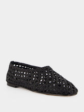 Emme Parsons Black Woven Nappa High Throat Ballet Flats