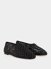 Emme Parsons Black Woven Nappa High Throat Ballet Flats