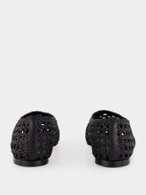 Emme Parsons Black Woven Nappa High Throat Ballet Flats