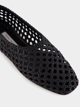 Emme Parsons Black Woven Nappa High Throat Ballet Flats