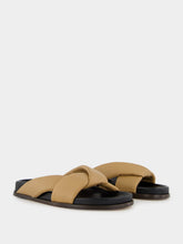 Emme Parsons Tan Nappa Folded Sandals