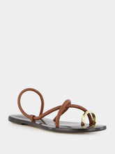 Emme Parsons Laurie Flat Sandals in Cacao Nappa