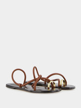Emme Parsons Laurie Flat Sandals in Cacao Nappa