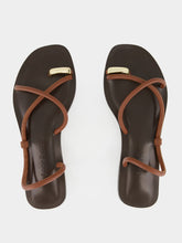 Emme Parsons Laurie Flat Sandals in Cacao Nappa