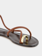 Emme Parsons Laurie Flat Sandals in Cacao Nappa
