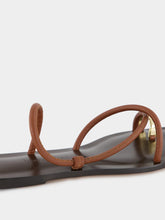 Emme Parsons Laurie Flat Sandals in Cacao Nappa