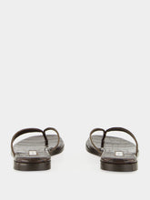 Emme Parsons Espresso Croc Meta Thong Sandals