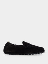 Officine Creative Black Travis 001 Suede Loafers