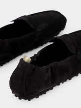 Officine Creative Black Travis 001 Suede Loafers