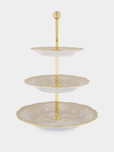 Ginori 1735 Meringa Oriente Italiano 3-Tier Serving Stand