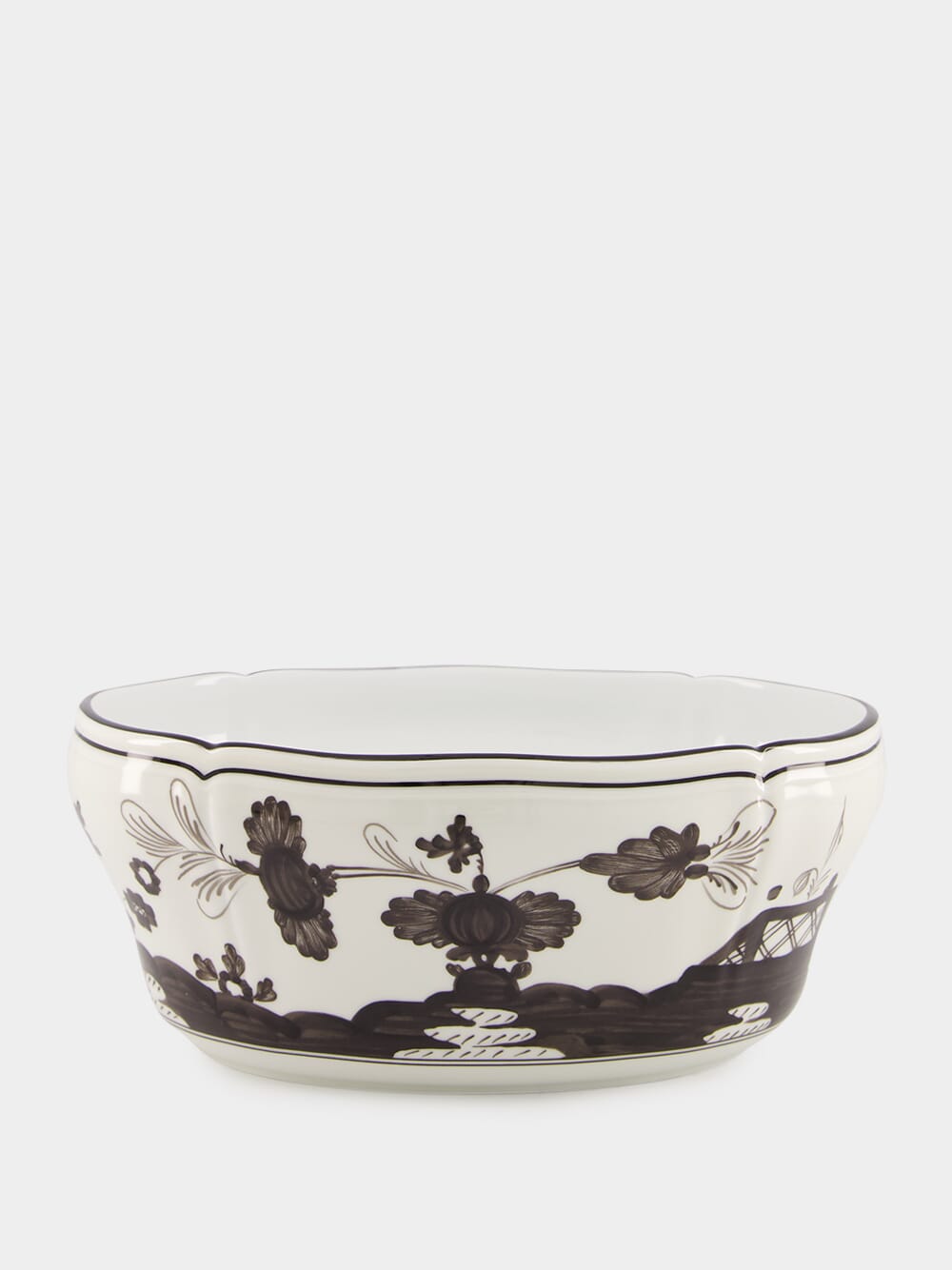 White Oriente Italiano Porcelain Salad Bowl