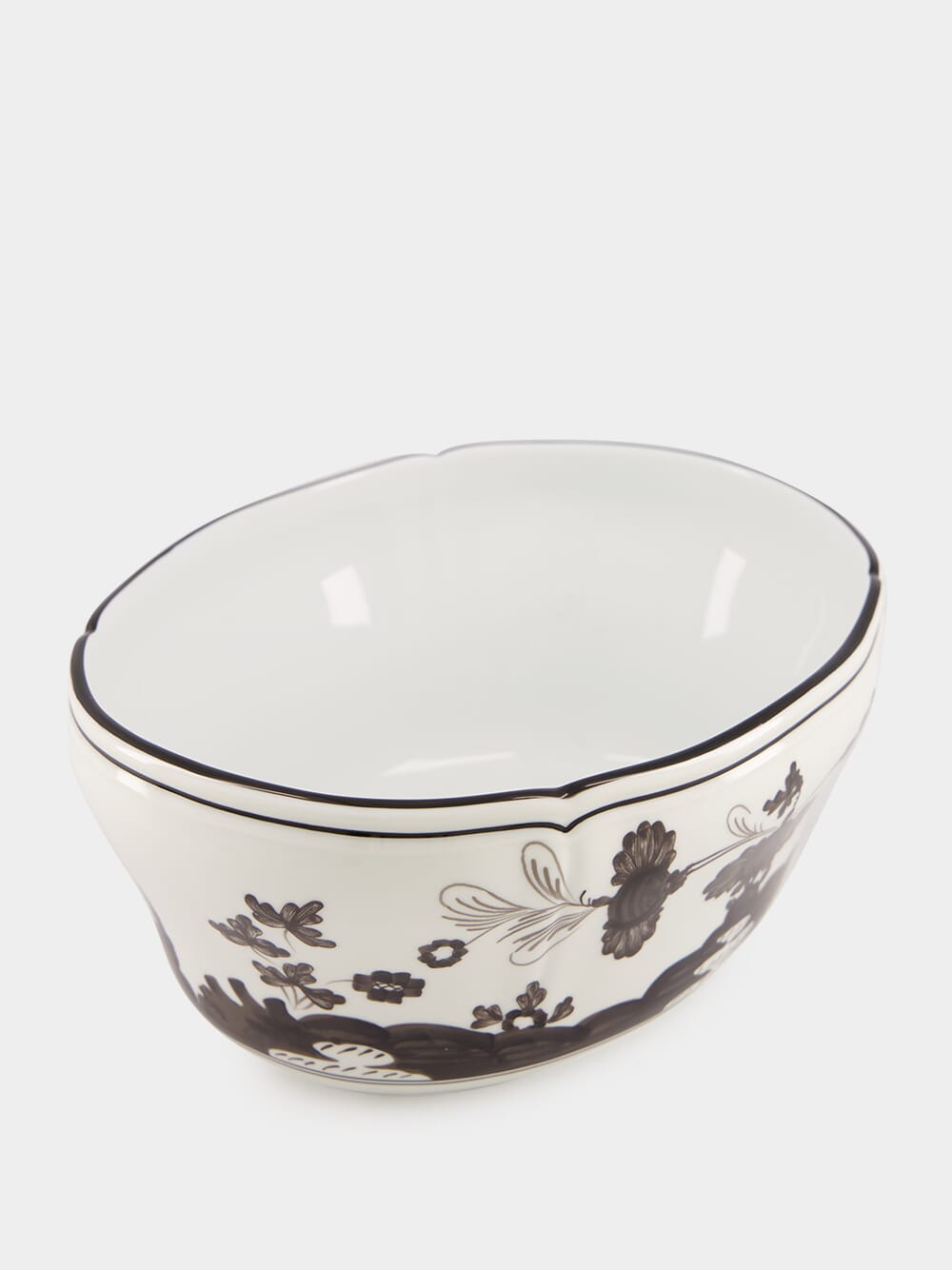 White Oriente Italiano Porcelain Salad Bowl