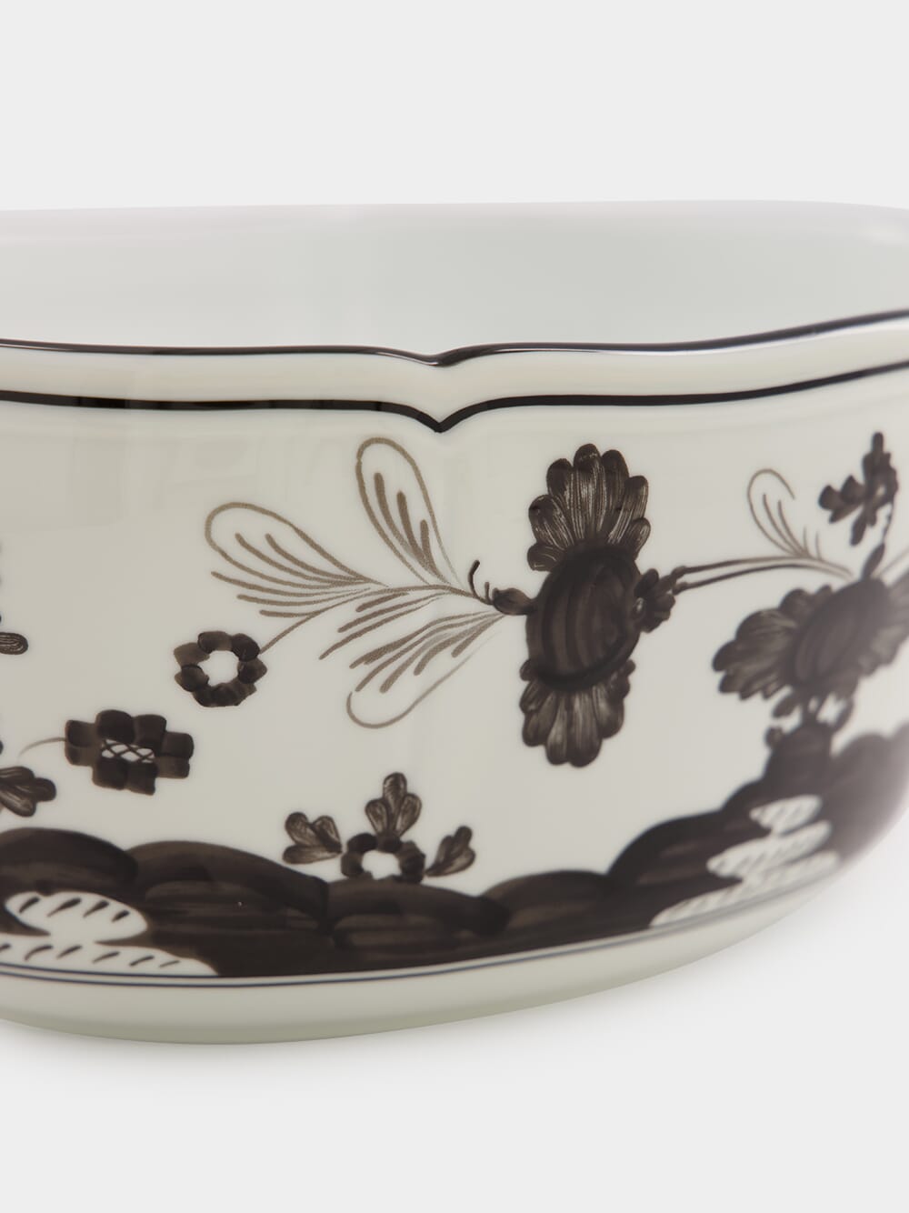 White Oriente Italiano Porcelain Salad Bowl