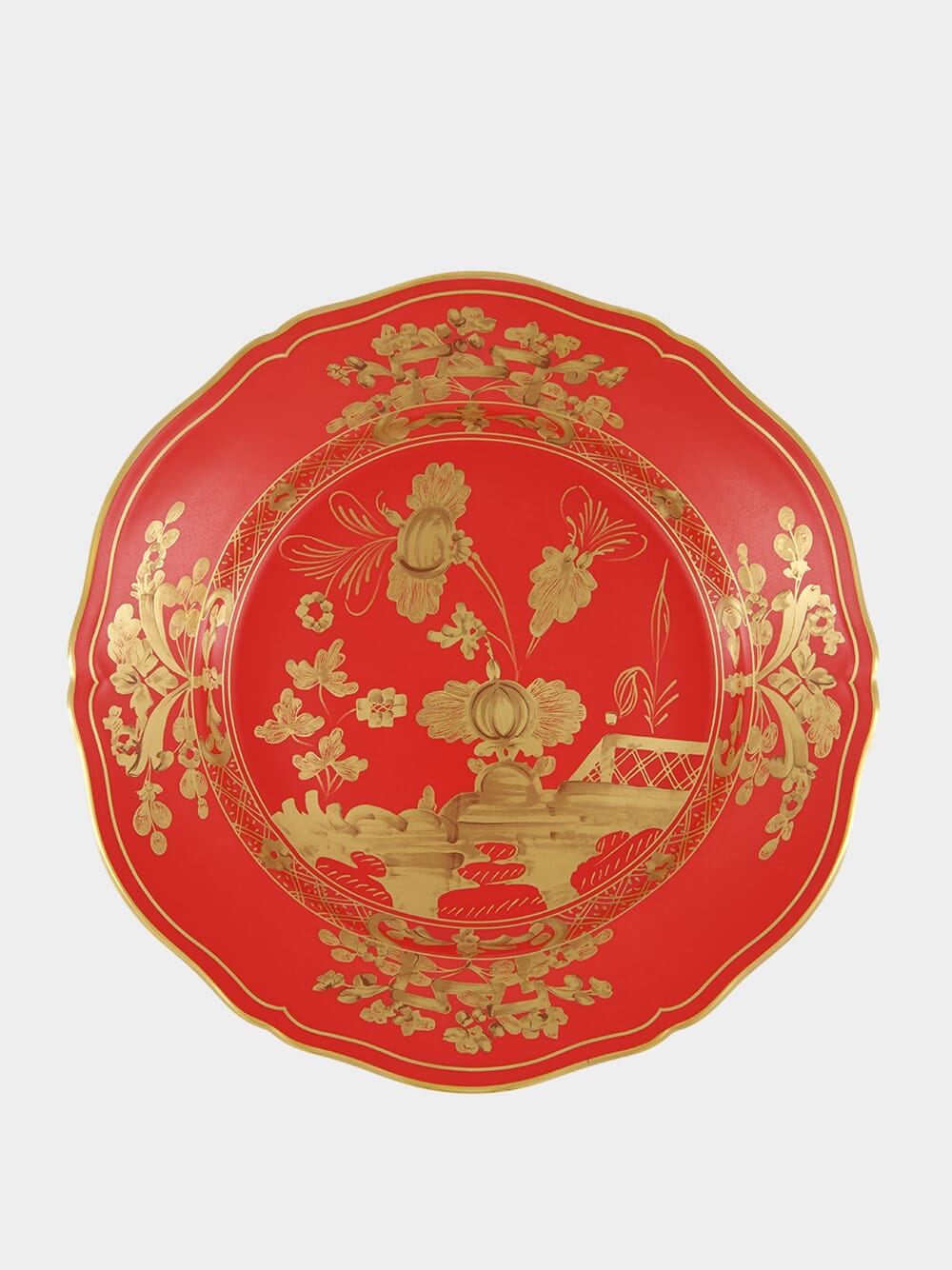 Red Oriente Italiano Rubrum Flat Dinner Plate