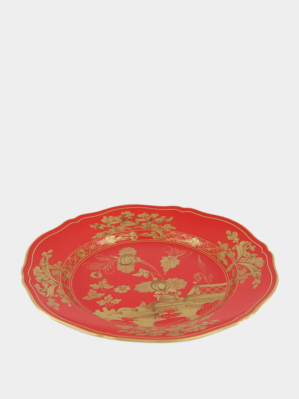 Red Oriente Italiano Rubrum Flat Dinner Plate