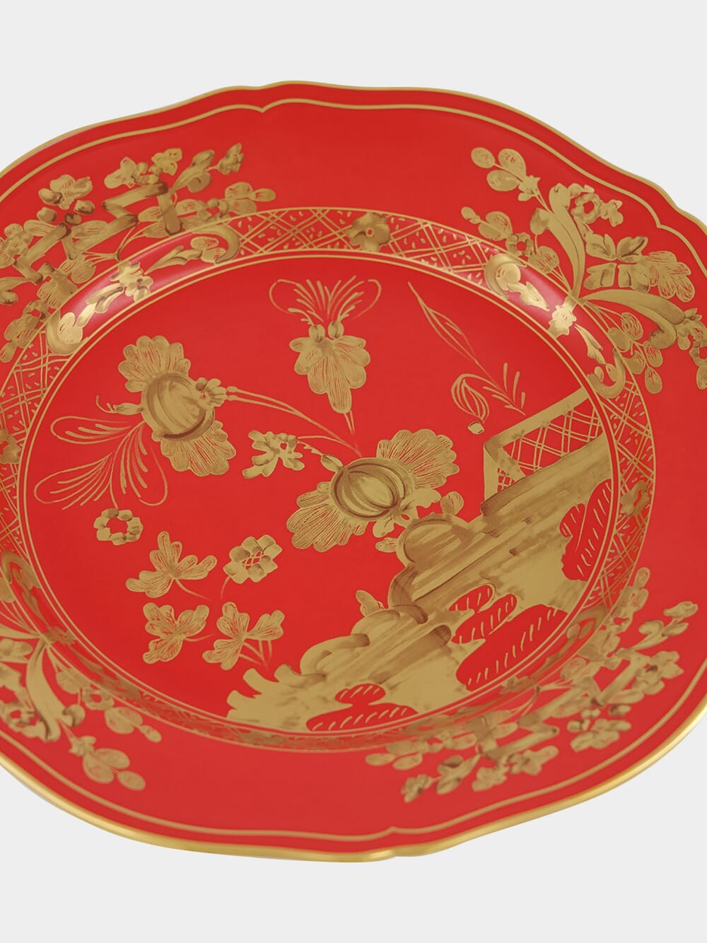 Red Oriente Italiano Rubrum Flat Dinner Plate